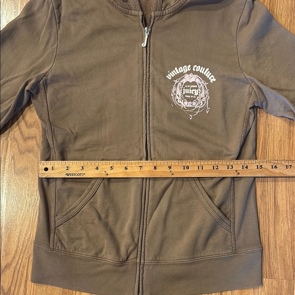 Vintage Juicy Couture Hoodie Sweathirt Jacket Size Large - Picture 5 of 6
